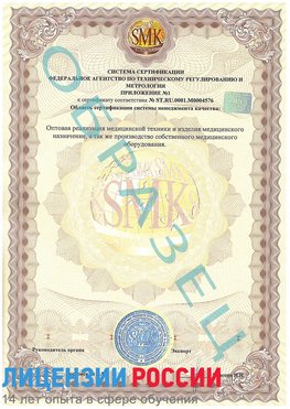 Образец сертификата соответствия (приложение) Лабытнанги Сертификат ISO 13485